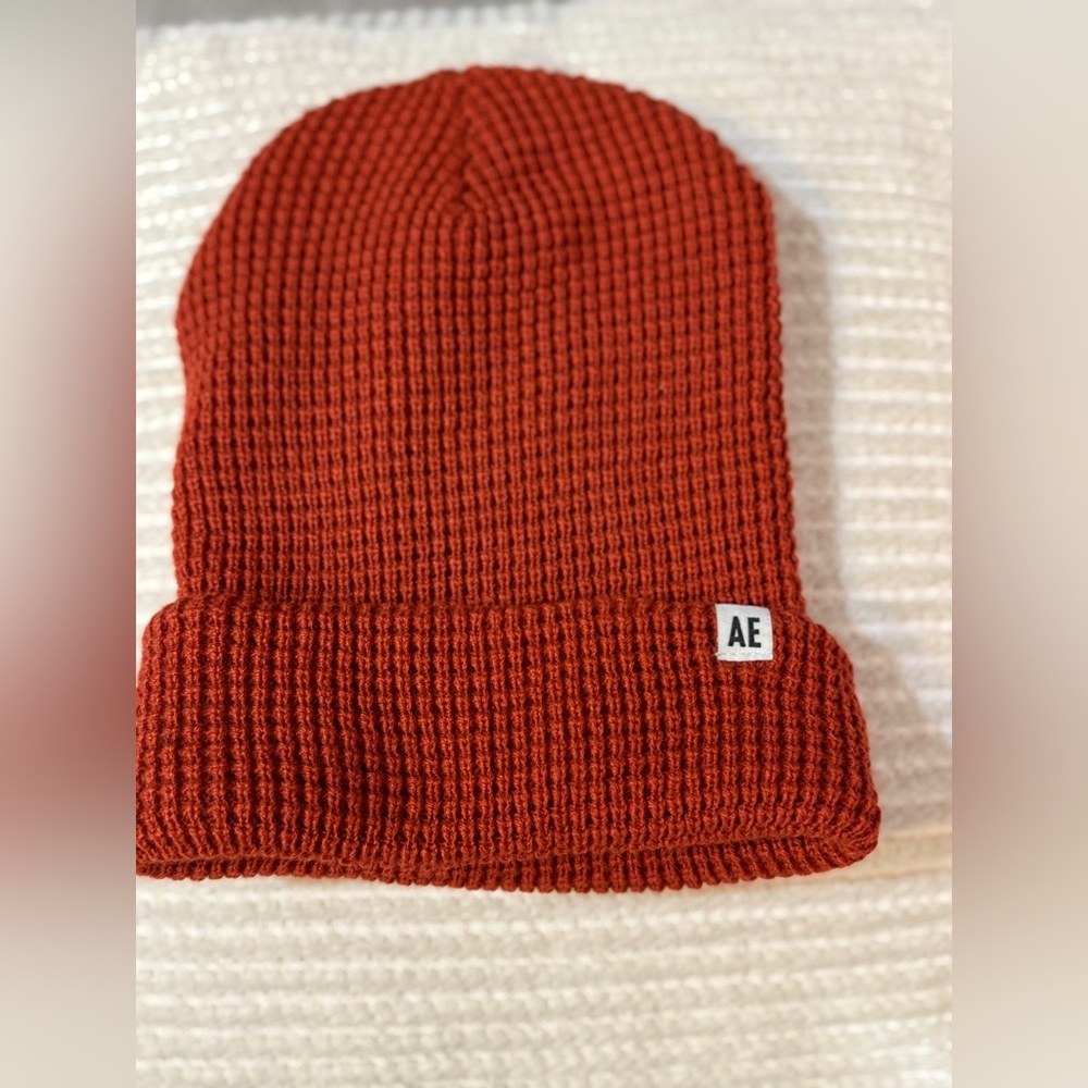 NWT American Eagle Rust Waffle Knit Beanie-Unisex